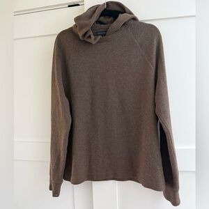 BANANA REPUBLIC Men's Hooded Knit Sweater in Brown